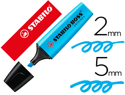 Marcador fluorescente Stabilo Boss Original tinta azul